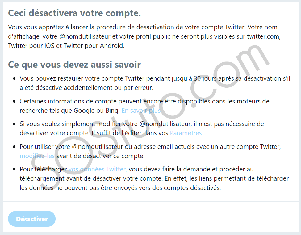 confirmer desactivation compte twitter confirmer desactivation compte twitter Comment Supprimer un Compte Twitter sur Android, iPhone ou PC