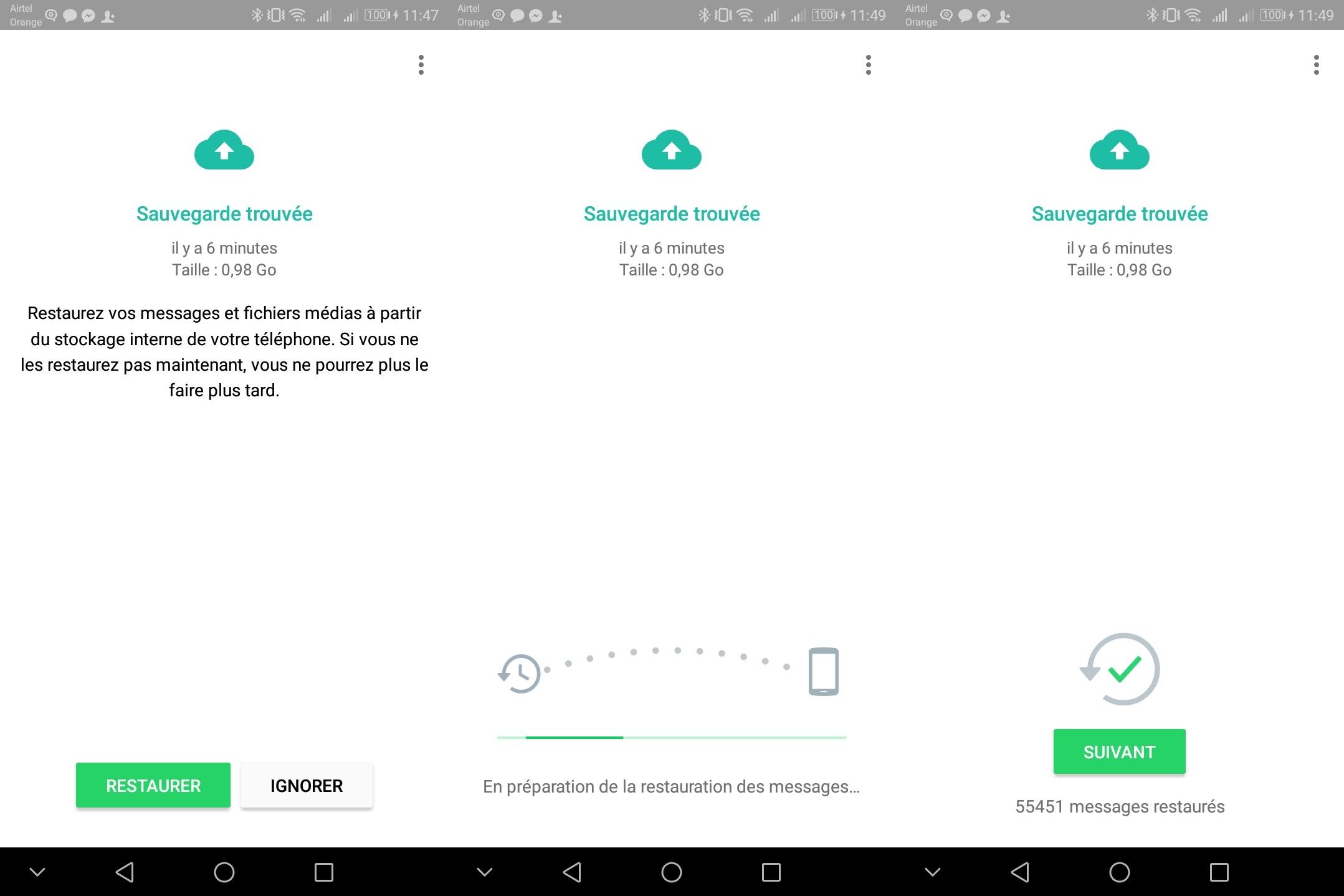 restauration messages WhatsApp Comment transférer les conversations WhatsApp vers un nouveau smartphone Android
