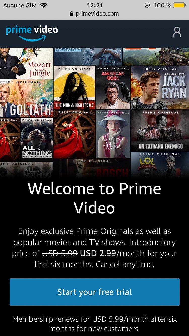 Amazon Prime Start Free Trial Comment Avoir un Compte Amazon Prime Vidéo gratuitement
