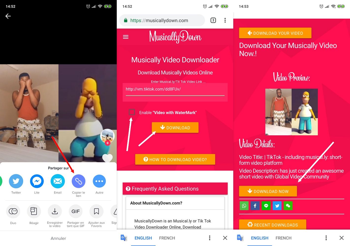 Telecharger Video TikTok en ligne T&eacute;l&eacute;charger une vid&eacute;o Tik Tok (Musical.ly) sur iPhone, Android ou PC
