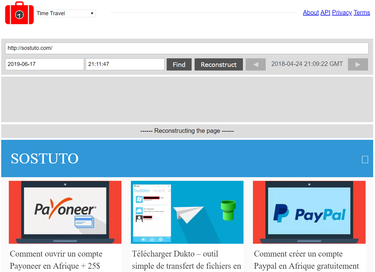 SOStuto Memento Time Travel SOStuto Memento Time Travel Wayback Machine – Voir un Site Web à une Date Antérieure