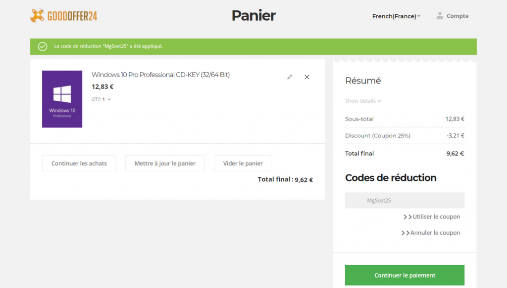 [Promo] Acheter Une Licence Windows 10 Pro pas cher (9,62 €)