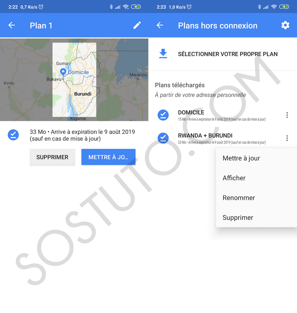 Tous les plans hors connexion Comment Télécharger un Plan pour utiliser Google Maps Hors-ligne