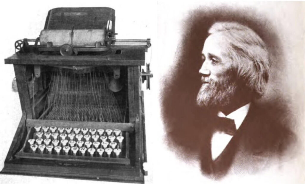 La première machine à écrire  de Christopher Latham Sholes 