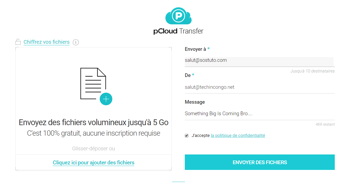 pCloud Transfer Comment Envoyer un Fichier Volumineux par E-mail ? 5 Solutions