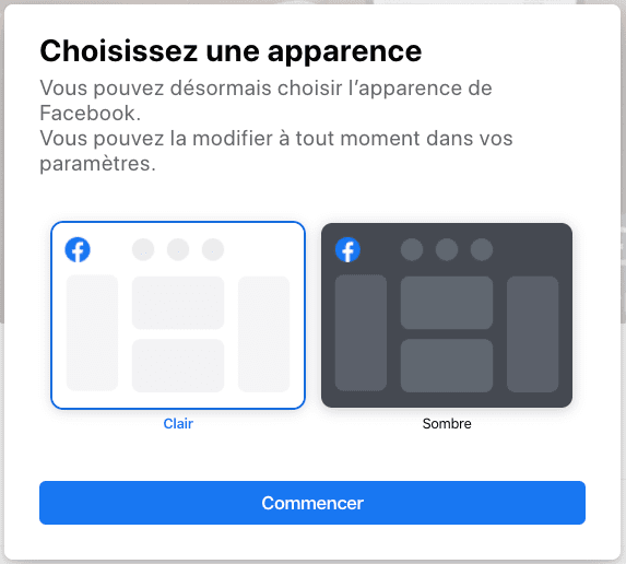 Choisir Theme Facebook Comment Activer le Nouveau Design Facebook avec Mode Sombre