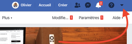 Menu Facebook Fleche vers le bas Comment Activer le Nouveau Design Facebook avec Mode Sombre