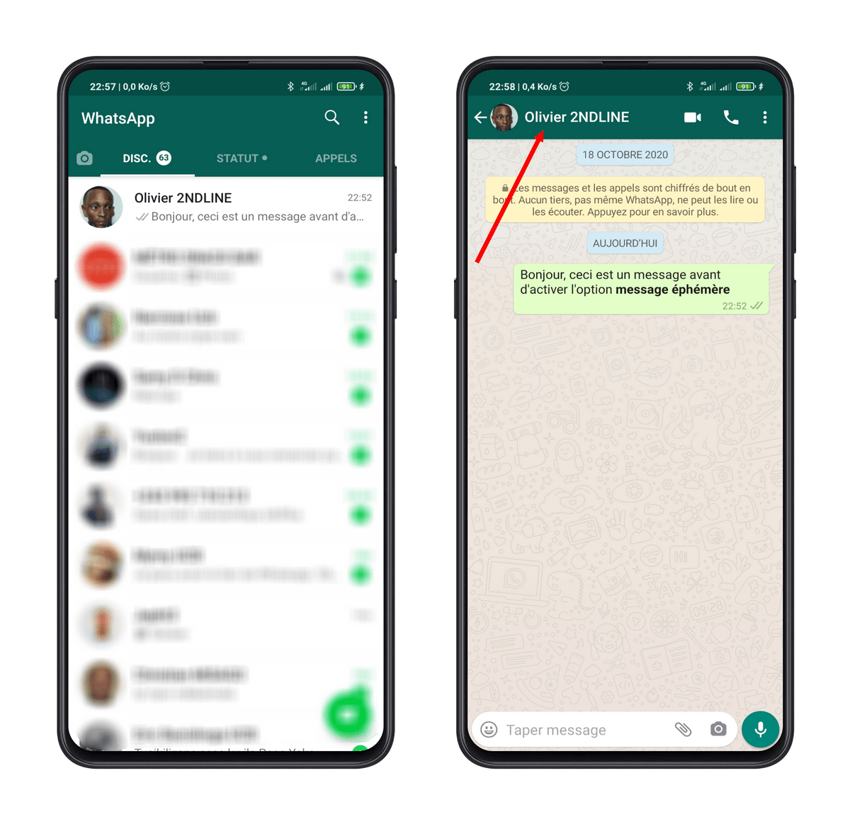 Ouvrir Une Conversation WhatsApp Messages Ephémères WhatsApp : Comment Les Activer et Les Envoyer