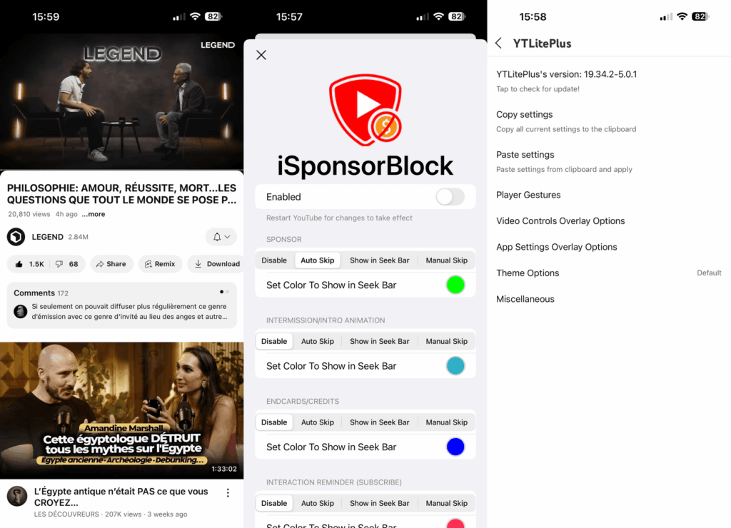 YTLitePlus sur iPhone 1024x740 Comment Avoir YouTube Premium Gratuit sur iPhone Avec YTLitePlus (iOS 26)