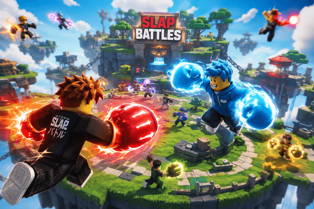 L'arène principale de Slap Battles sur Roblox